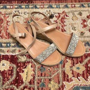 Corso Como Beige and Snakeskin Espadrilles